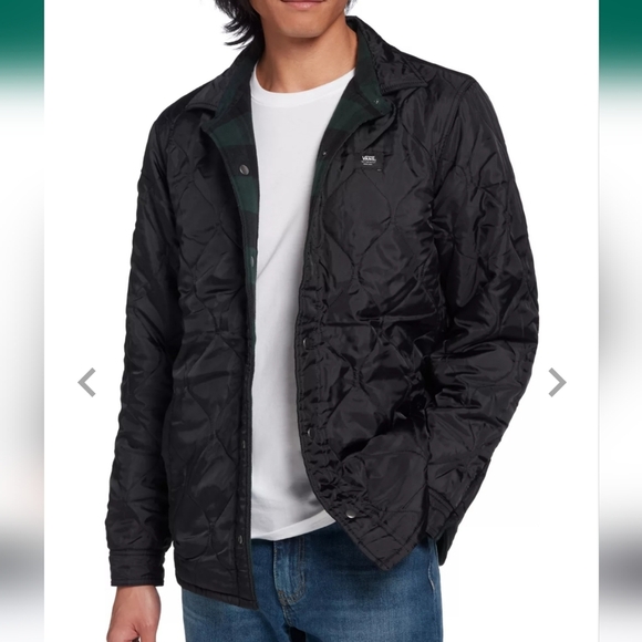 VANS Men's Reversible Jacket - Green/Black - Picture 5 of 10